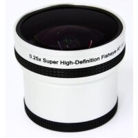 0.25x Fisheye Objektiv kompatibel f&uuml;r Fujifilm FinePix S20 Pro, S7000, S602 Zoom, 6900 Zoom, 4900 Zoom in silber 55mm