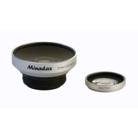 Minadax 0.25x Fisheye Vorsatz kompatibel mit Canon HV10, HR10, HF10, HF11, HG20, HG21, DC40, DC50, HF100, LEGRIA HF20, LEGRIA HF21