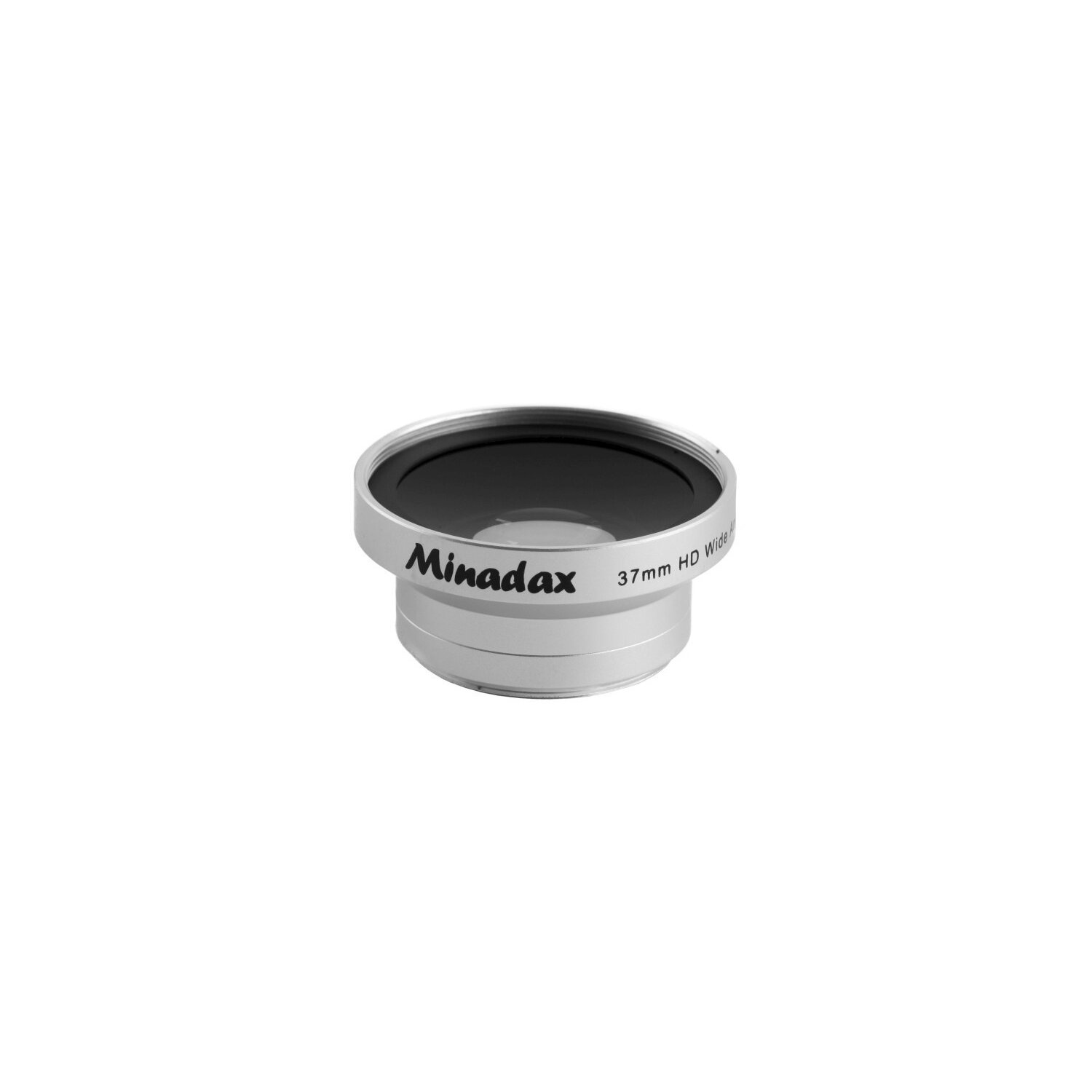 Minadax 0.5x Weitwinkel Vorsatz mit Makrolinse kompatibel mit Canon DC10, DC20, MVX450, MVX460 - in silber