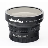 Minadax 0.42x Fisheye Vorsatz kompatibel mit Sony HDR-XR160, HDR-PJ30, HDR-CX360VE