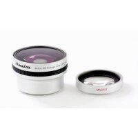 Minadax 0.25x Fisheye Vorsatz kompatibel mit Canon Powershot G7, G9 - in silber