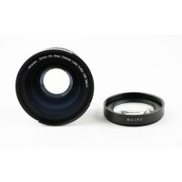 Minadax 0.25x Fisheye Vorsatz kompatibel mit Canon Powershot A60, A70, A75, A85 - in schwarz