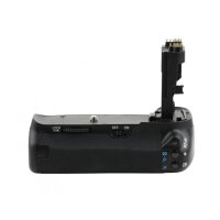 Minadax Profi Batteriegriff fuer Canon EOS 60D wie der BG-E9 - hochwertiger Handgriff mit Hochformatausloeser + 4x LP-E6 Nachbau-Akkus