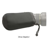 Minadax Neopren Objektivtasche mit Gurtclip, S (Small) ø 70mm x H 90mm - in schwarz