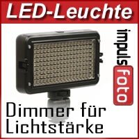 Viltrox Kraftvolle Videoleuchte 162 LED&lsquo;s, Lichtkamera mit Dimmer fuer Helligkeitsregelung &amp; 2 Filtern fuer alle gaengigen Kameras (LL-162VB)