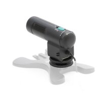 Minadax Stereo Richtmikrofon mit Windschutz fuer alle Camcorder und DSLR Kameras (MIC-109)